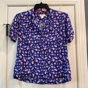 Maeve Short Sleeve Button Down Blouse NWOT